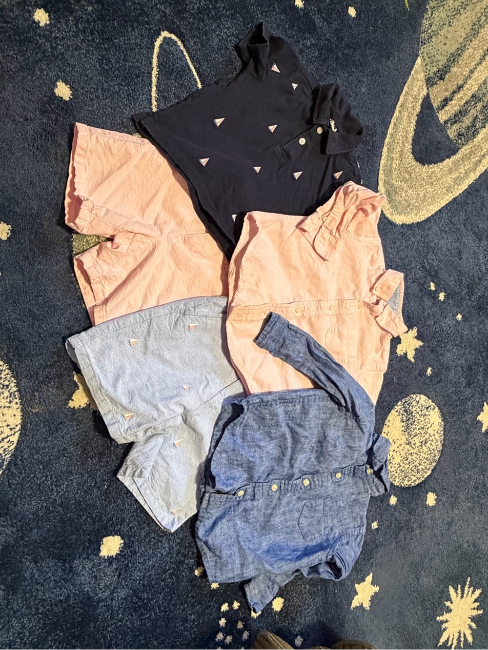 Janie and Jack sailboat shorts and shirts lot 18-24 months